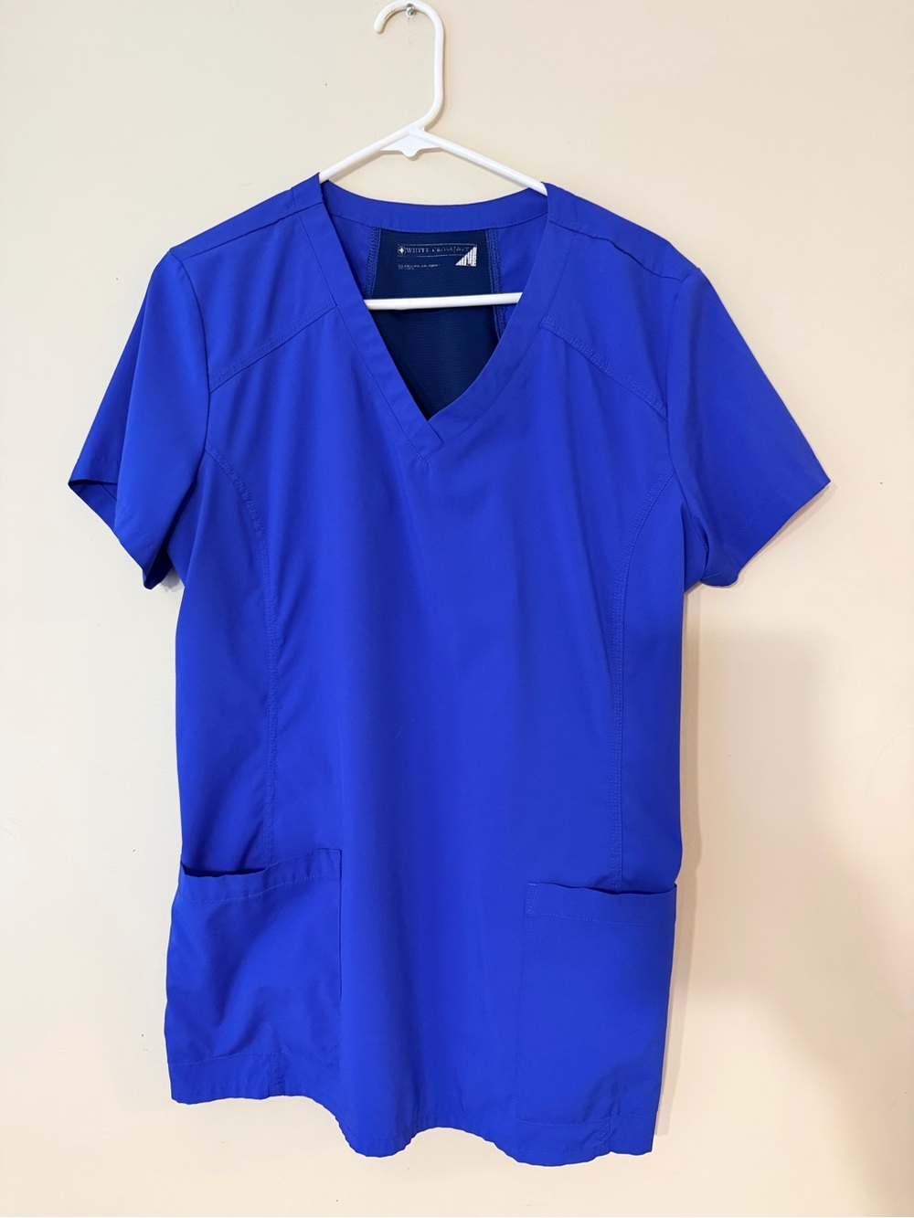 2 sets!!!! Royal Blue white cross V-Neck Medical Scrubs (2 tops and 2 bottoms)